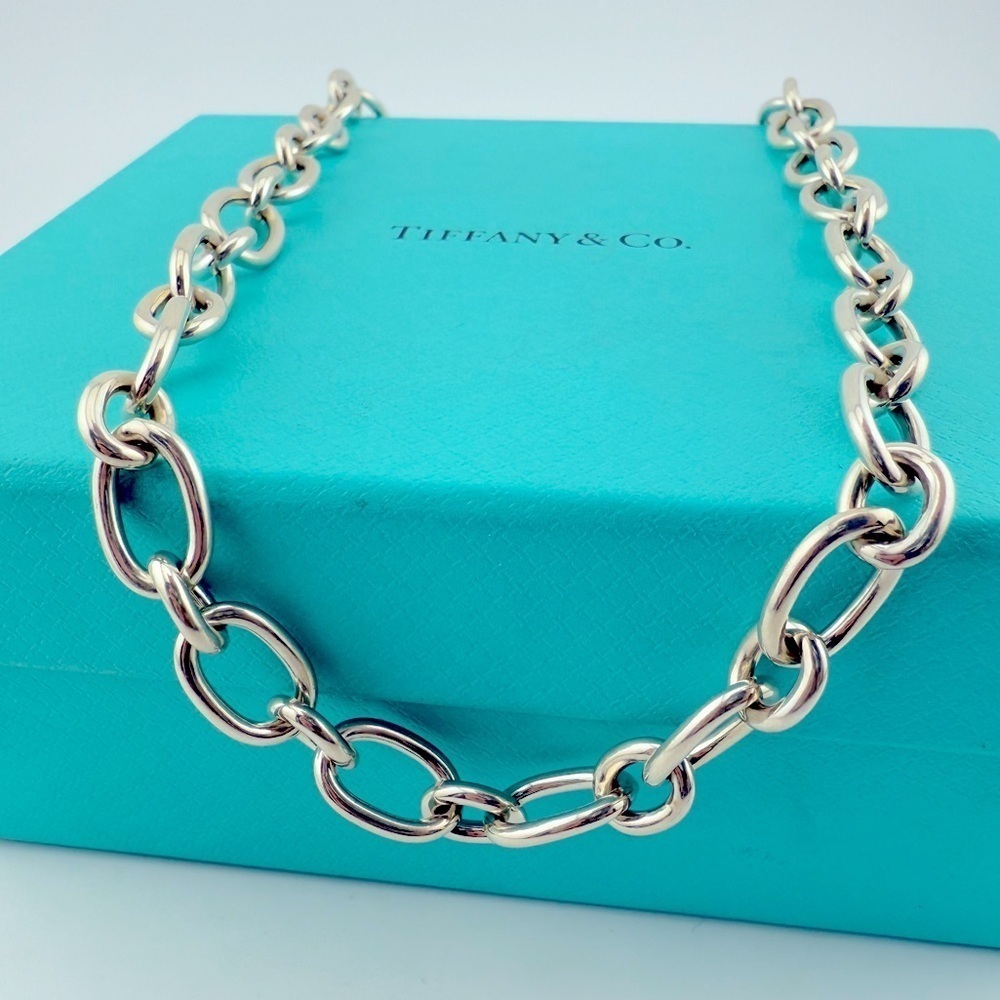 Tiffany & Co. Clasping Ends Necklace Sterling Silver 18.25"